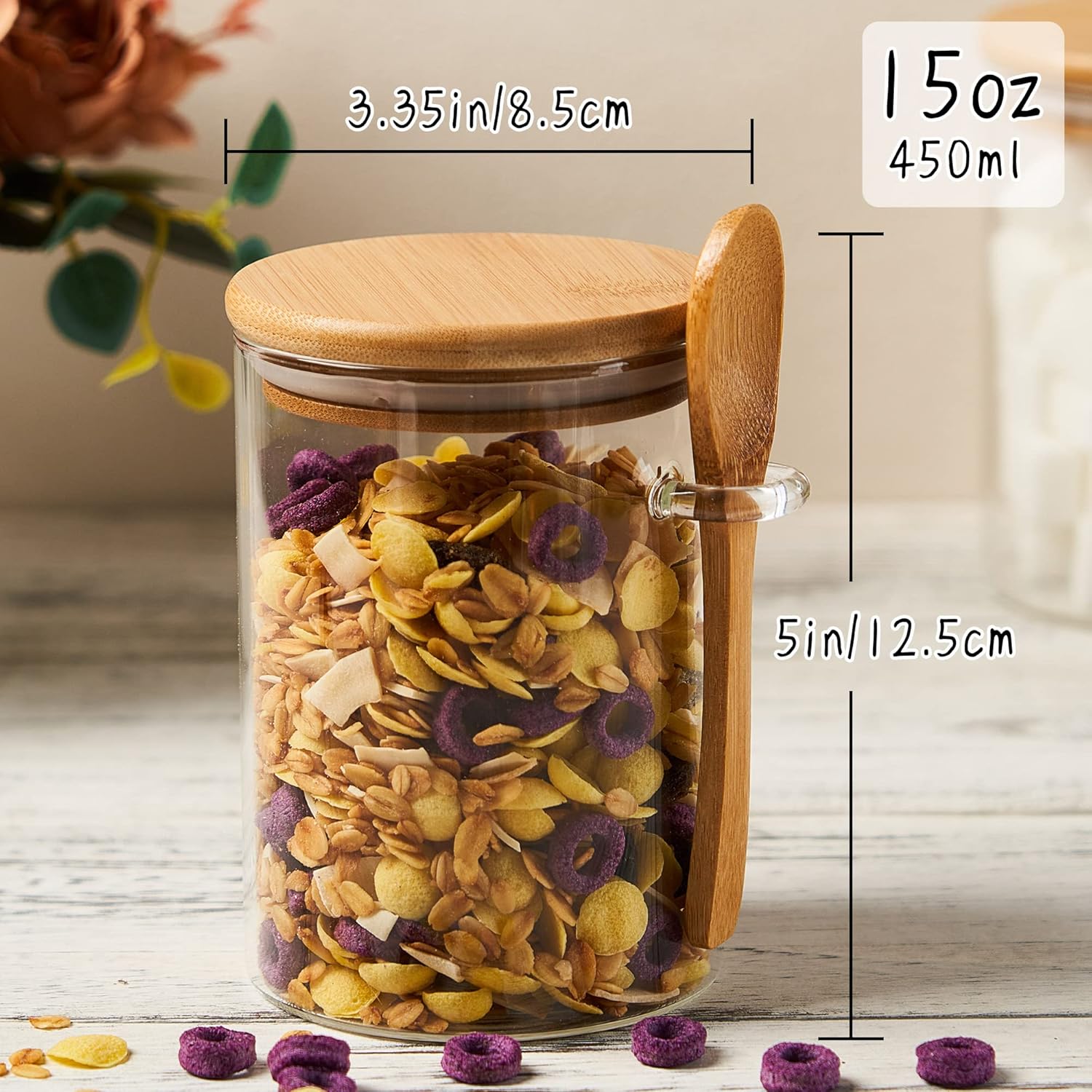 2 Pack 15oz Glass Sugar Contai - Coffee Tea Sugar Canisters incelemesi ve fiyatı