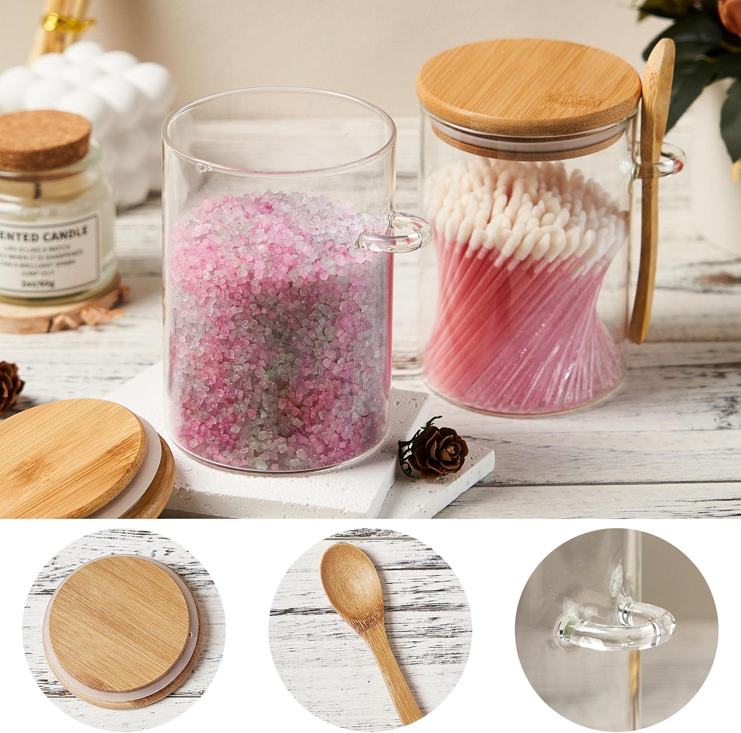 2 Pack 15oz Glass Sugar Contai - Coffee Tea Sugar Canisters incelemesi ve fiyatı
