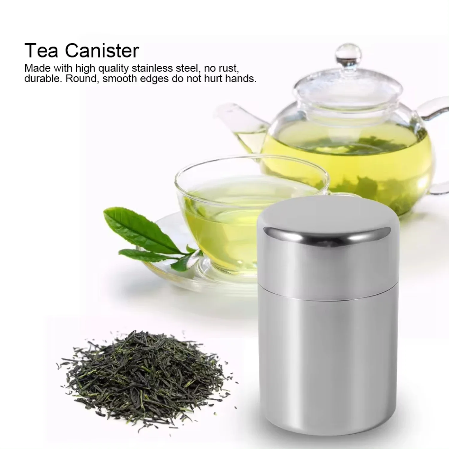 Stainless Steel Tea Leaf Tins  - Coffee Tea Sugar Canisters incelemesi ve fiyatı