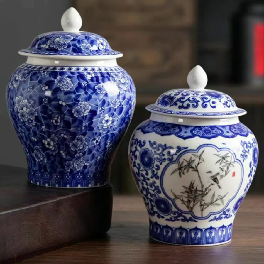 Blue and White Porcelain Tea C - Coffee Tea Canister Set incelemesi ve fiyatı