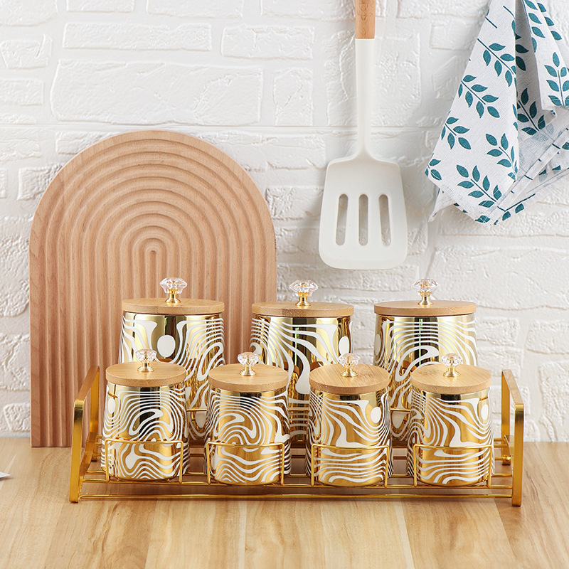 Set of 7 Color Glazed Ceramic  - Coffee Tea Canister Set incelemesi ve fiyatı