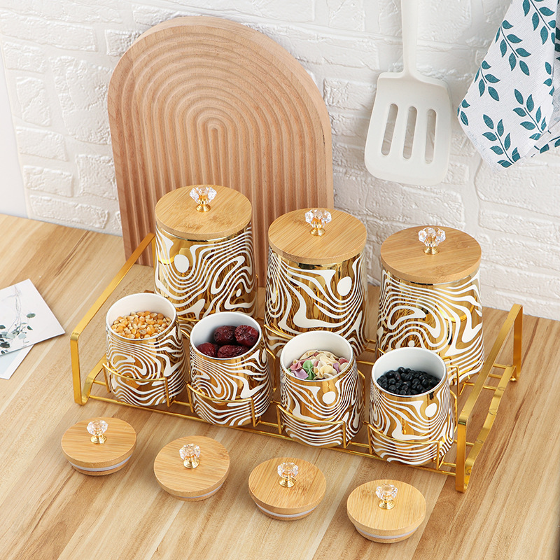 Set of 7 Color Glazed Ceramic  - Coffee Tea Canister Set incelemesi ve fiyatı