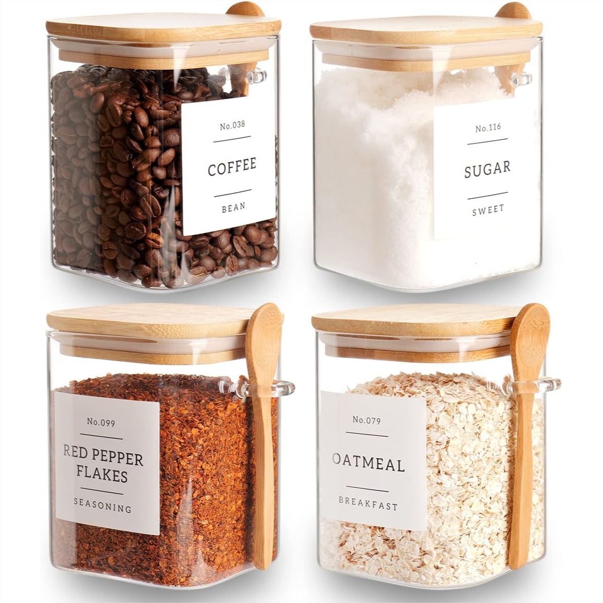 Airtight 27 oz Borosilicate Gl - Coffee Tea Sugar Container Set incelemesi ve fiyatı