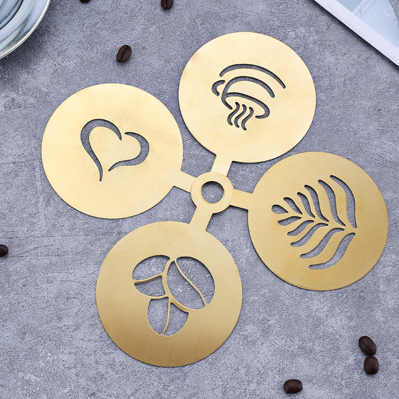 4PCS/Set  Stainless Steel Coff - Coffee Stencil Art incelemesi ve fiyatı