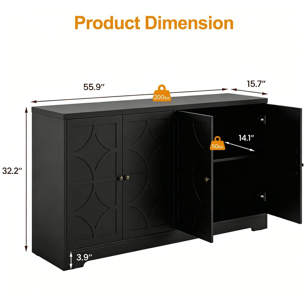 Sideboard Buffet Cabinet with  - Coffee & Tea Garden Lincoln Menu incelemesi ve fiyatı