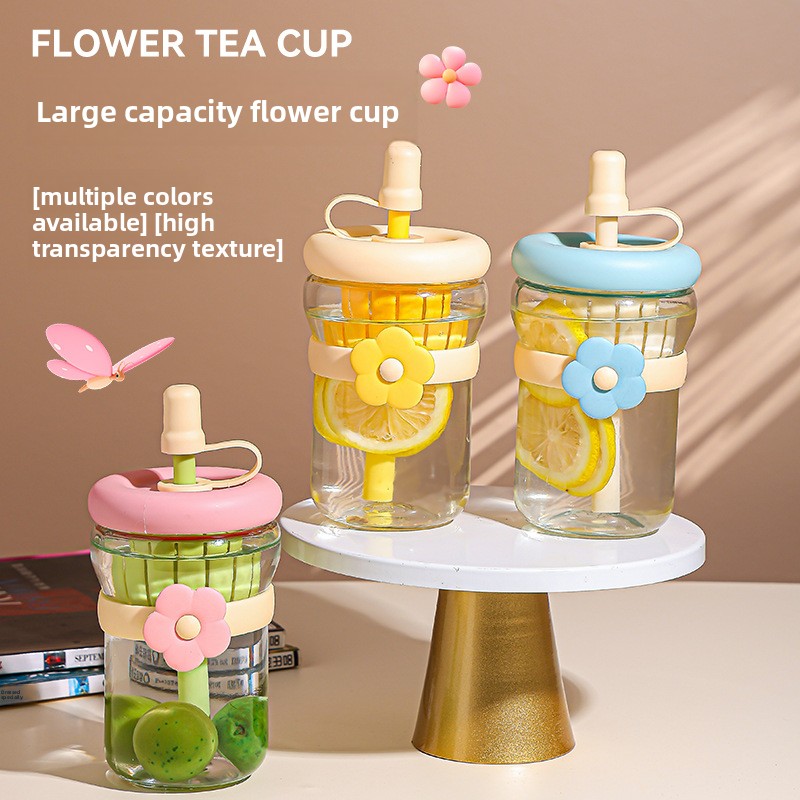Cute Glass Flower Cartoon Tea  - Coffee Tea Flower incelemesi ve fiyatı