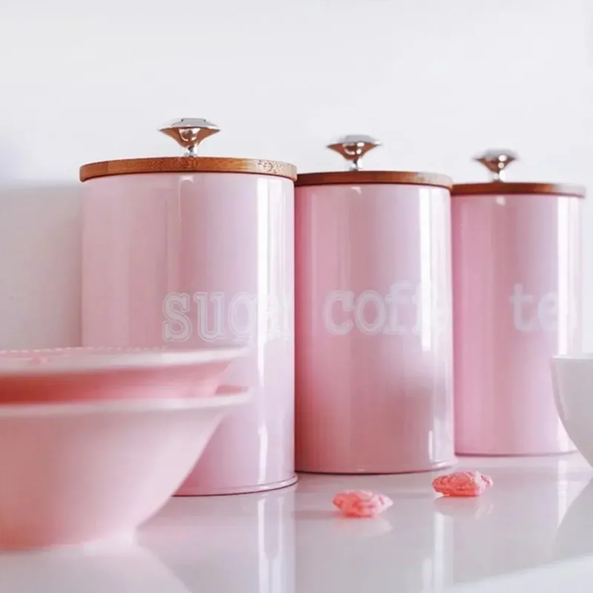 3Pcs/Set Tea Coffee Sugar Stor - Coffee Tea Sugar Canisters incelemesi ve fiyatı