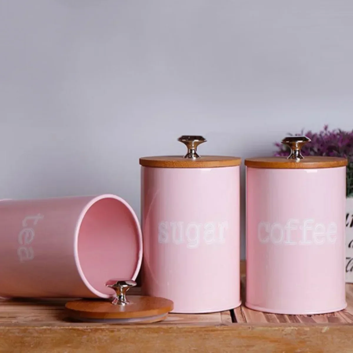 3Pcs/Set Tea Coffee Sugar Stor - Coffee Tea Sugar Canisters incelemesi ve fiyatı