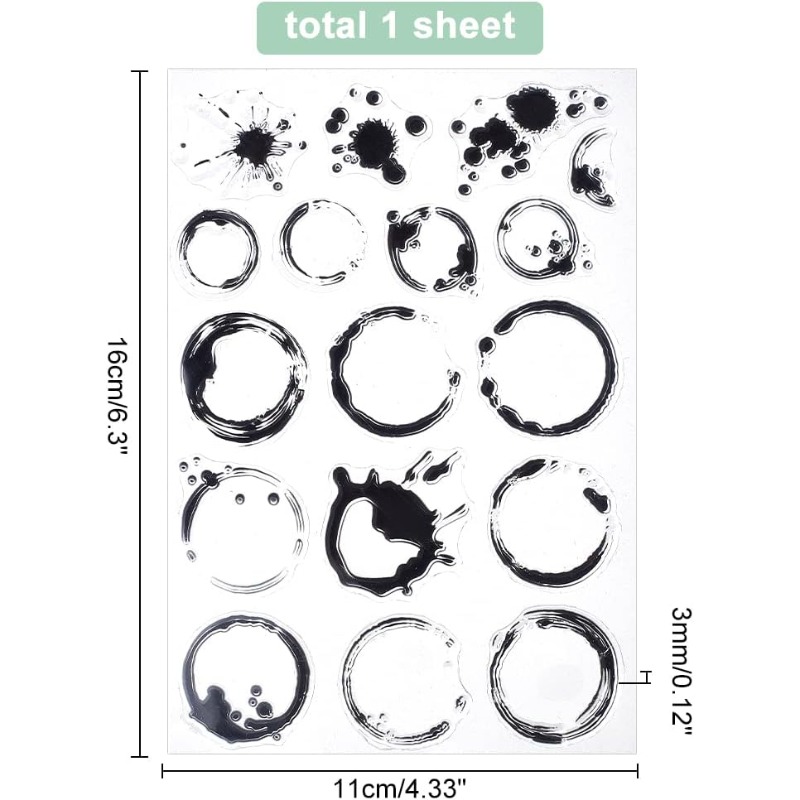 1Sheet Tea Stains Clear Stamp  - Coffee X Tea incelemesi ve fiyatı