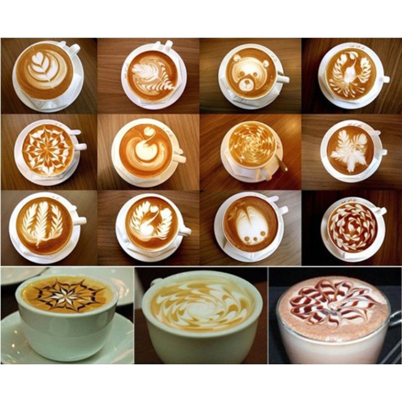 16Pcs Coffee Art Stencils Bari - Coffee Stencil Art incelemesi ve fiyatı