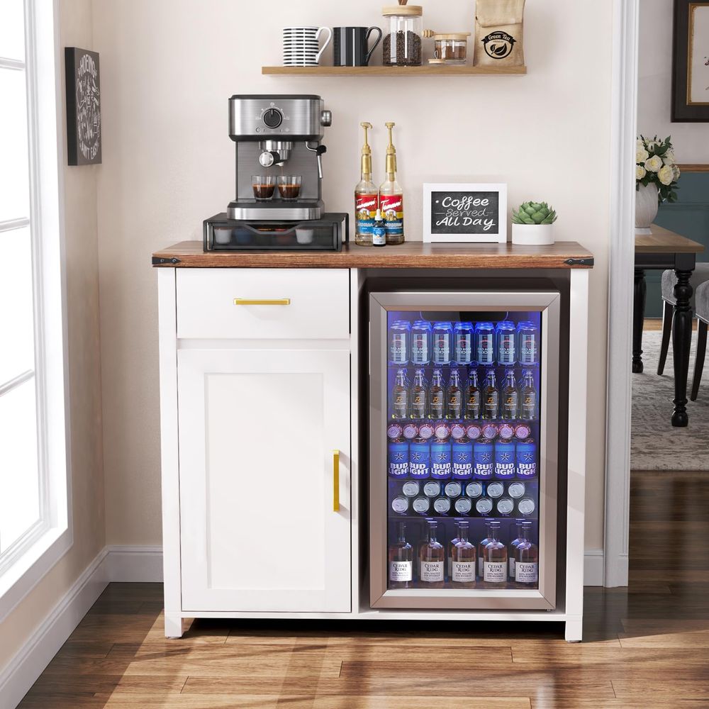 Coffee Bar with Mini Fridge Sp - Coffee & Tea Garden Lincoln Menu incelemesi ve fiyatı
